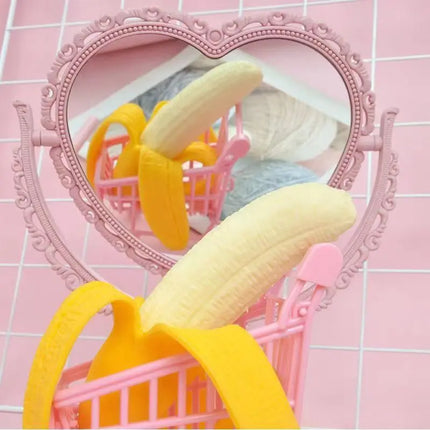 Viral Peeled Banana Squishy Toy Simulation Fruit Funny Prank Stress Relief Squeeze Decompression Vent Toy