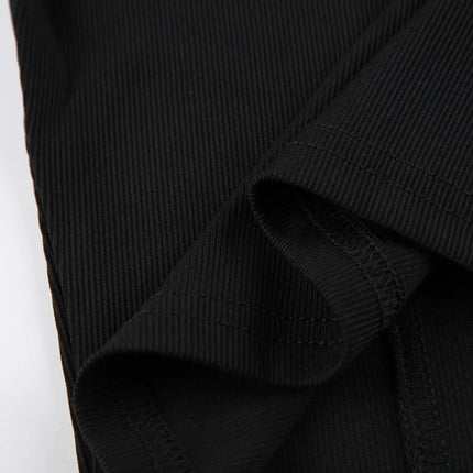 Women's T-shirt Autumn New Black Long Sleeves Crop Top Casual Fashion Zippers T-shirt Lady Turn-down Collar Sexy Tops Clothing