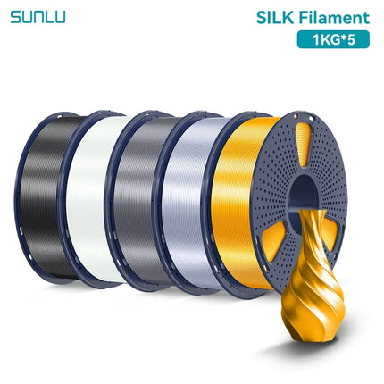 SUNLU 5KG 3D Printer Shiny Silk PLA Filament 1.75mm 1000g 3D Printer Neatly Wound 3D Filament for 3D Printer& 3D Pen