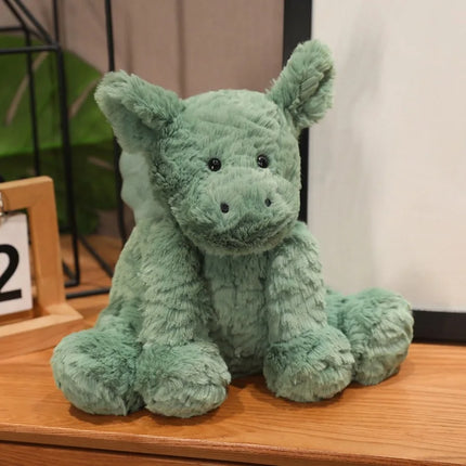 Wave Green Dragon Plush Toy Lion Doll, a Comforting and Companion Gift for Girls