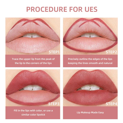 1PC Waterproof Matte Lip Liner Contours Lips in Shades Lipstick Long Lasting Non-stick Cup Hydrating Lip Makeup 12 Colors Gifts