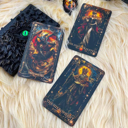 78Pcs Magic Arcana Tarot Deck, 13x8cm, Traditional Play, Unlock Inner Fire, Includes Paper Instructions, Card Game Set