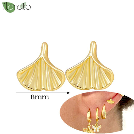 925 Silver Needle Fashion Heart Gold Color Stud Earrings for Women Exquisite Zircon Small Earrings Luxury Ear Piercing Jewelry