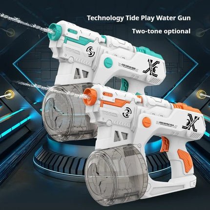 Water Gun Electric Waterguns Automatic Large Capacity Long Range Guns Children's Water Toys Swimming Pool Beach Toy for Children