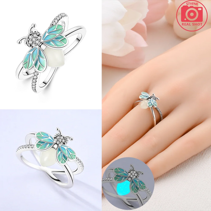 Original Romantic Heart-shaped White Zircon Shell Bowknot Rings 925 Sterling Silver  Women Jewelry Valentine's Day Birthday Gift