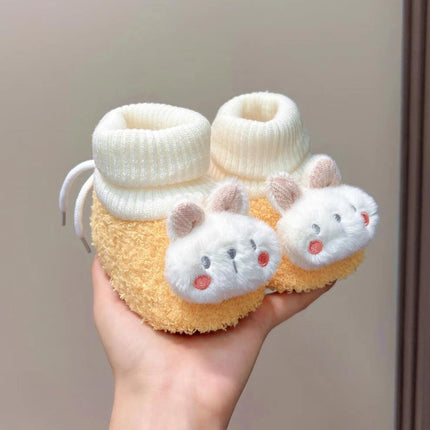 0-12months Infant boys girls Winter Shoes Cartoon Rabbit Soft Sole First Walking Flats Shoes  for baby girls