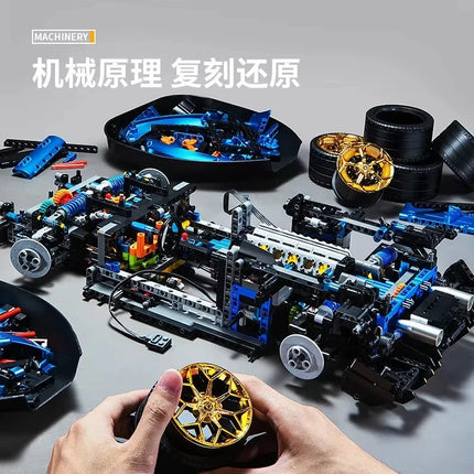 1:8 SVJ Super Sport Car Building Blocks Assemble Bricks Model Technical Racing Vehicle Toy Car Desktop ornaments Boys Adult Gift