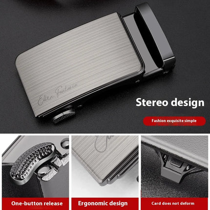 Fashion Designer Belt for Men High Quality Genuine Leather Men's Belt Alloy Buckle Automatic Business Belt for Men