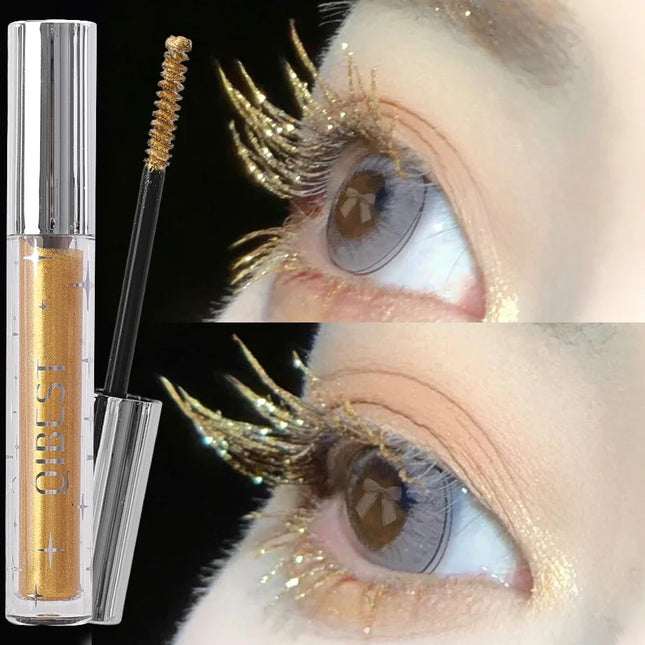 Diamond Silver Mascara Shiny Galaxy Sequins Sweat Proof Glitter Eyelashes Quick Dry Lasting Curling Thick Mascara Shimmer Makeup