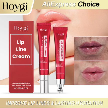 HOYGI Lip Line Cream Balm Long-lasting Hydration Prevent Cracking Reduce Lips Lines Smoothing Collagen Nourishing Repair Care