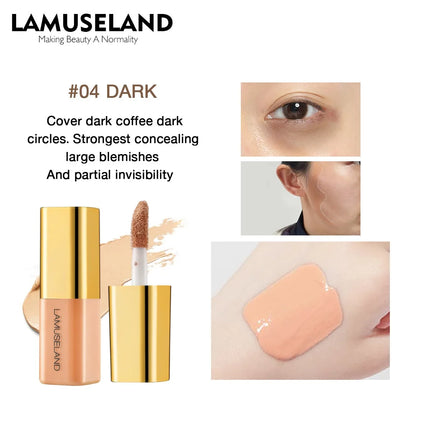 New Mini Concealer Moisturizing Liquid Concealer Coverage Pores Invisible Full Dark Circles Lasting Foundation Cream Face Makeup