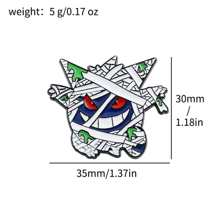 Gengar Cartoon Brooches Anime Enamel Lapel Pins for Backpack Accessories Fans Collection Brooches Jewelry Gift