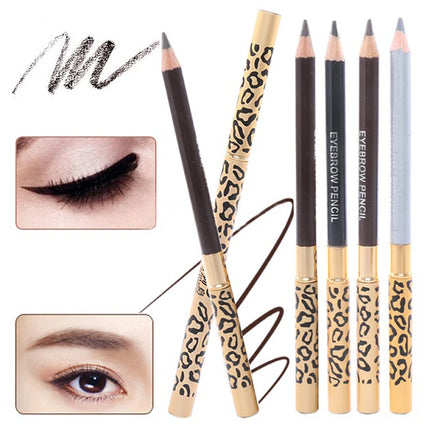1PC Eyebrow Pencil Waterproof Longlasting Leopard Eyeliner Make Up Tool Maquiagem Eye Brow Shadows Pencil+Brush Cosmetic Pen