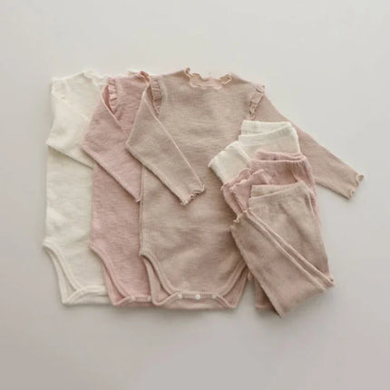 Baby Girl Clothing Sets Spring Newborn Girl Clothes Bodysuit + Pants Kids Clothes Baby Girl Outfit Infant Clothing For 0-2Y