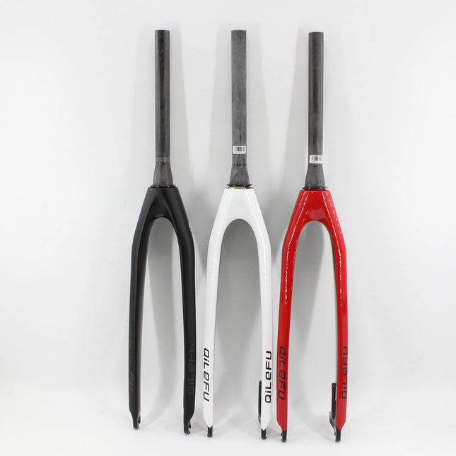 Brand new QILEFU 26&27.5&29 inch Mountain bicycle full carbon bike disc brake tapered tube front fork hard MTB 26/27.5/29er