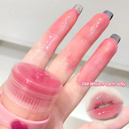 Gege Bear Hydrating Tinted Lip Essence — Moisturizing Water-Gloss Finish, Korean-Style Youthful and Flawless Look Lip Balm