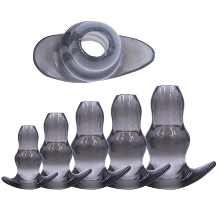 5 Sizes Hollow Anal Plug/Dilator/Dildo Soft Speculum Prostate Massager Butt Plug Set Intimate/Enema Sex Toys For Men Women Gay