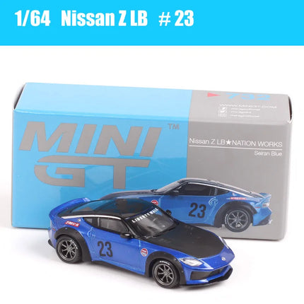 MiniGT 1/64 Scale  Nissan Skyline GTR Racing Z Honda Civic Cadillac V 911 GT3 McLaren Datsun 510 Pickup Truck  Car Model Toy