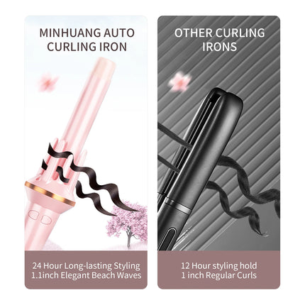 32MM Automatic Curling Iron Voluminous Curls Hair Styler 3 Temperature Settings Fast Heating Low Power Safe Salon Tool