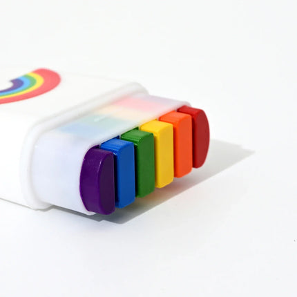 6 Colors Rainbow Crayon Paint Stick Set - Colorful Party Favors for Birthday Family Theme Events Creative Gift Idea