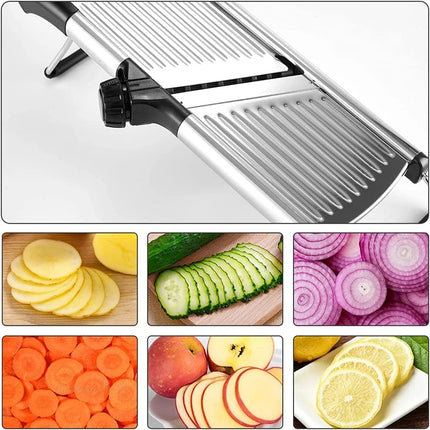 Adjustable Mandoline Slicer Stainless Steel Vegetable Slicer Chopper Cutter for Potato Tomato Onion Carrot