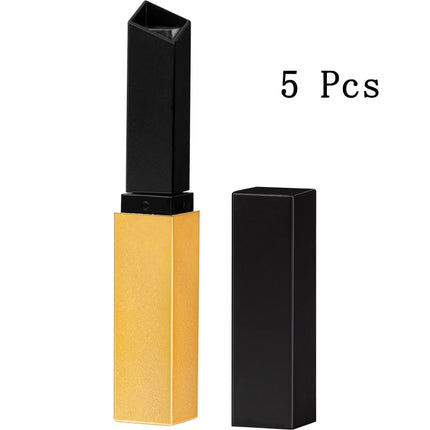 2 Holes 11.1mm Bevel Circle DIY Lipstick Aluminum Mold Lip Rouge Balm Lipbalm Makeup Making Tool Fill Mould Only Square Hole