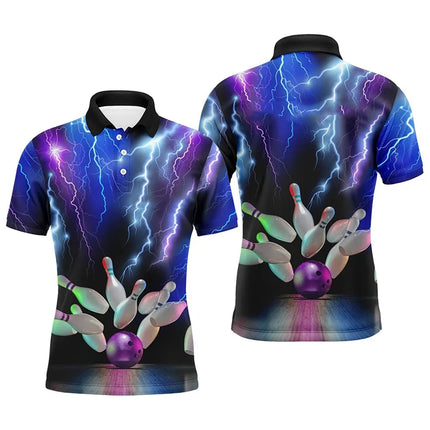 Bowling Game Jersey New Design Men Women Lapel Short Sleeve Polo Shirt Cool Graffiti Graphic Funny Personality Custom Top 2025