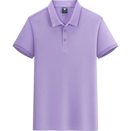 Summer 100% cotton overalls polo shirt custom company logo embroidered lapel short-sleeve T-shirt printing