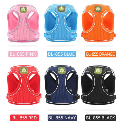 Dog Harness Pet Leash Vest-style Cat Breathable Adjustable Rope Reflective Pet Supplies Small Medium Dog Walking Harness Lead