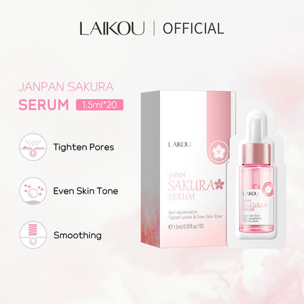 LAIKOU Sakura Serum Shrink Pores Remove Acne Skin Rejuvenation Whitening Essence