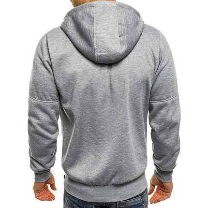 Men's Sweater Cardigan Hooded Jacket Zipper Pocket Jacquard Jacket Sports Fitness Outdoor Leisure Running Solid Color Sportswear