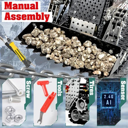 RC Tank DIY Stainless Steel Assembled SW (RC) 06 Metal Model Precision Mechanical Assembly Building Blocks Toys