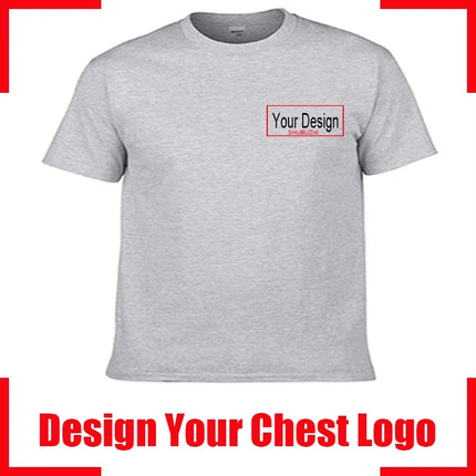 Text Name Tsihrts Men's Personalized Cotton T-shirt Custom  Add Your Own Message Fashion men tshirt bigger size 4XL 5XL
