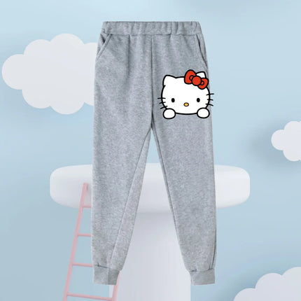 New Kids Zip Hooded Sweatshirt Hello Kitty Trendy Kawaii Design For Boys Girls Autumn Winter Wear 3-14 Age