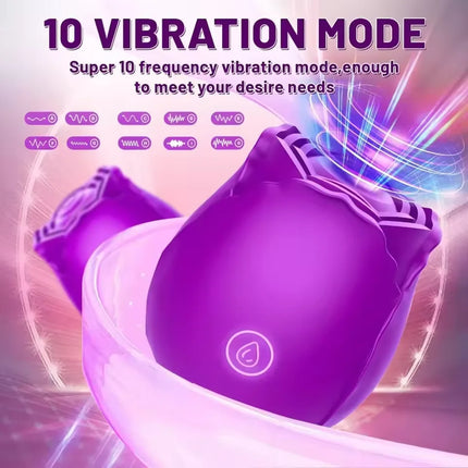 Powerful Vacuum Oral Intimate Stimulator, Multi Modes Clit & Nipple Sucking Vibrating Toy for Women Private Relax Gift