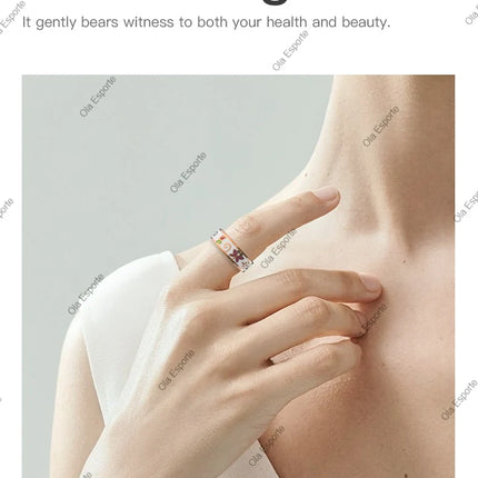2026 New Smart Ring Color Enamels Women Female Stainless Steel Intelligent Finger Ring IP68 Waterproof Smartring Fitness Tracker