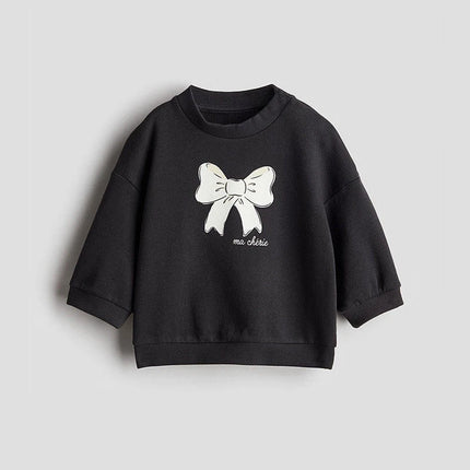 New Cartoon Sweatshirts For Boys Girls Loose Casual Long-sleeved Tops Spring Autumn Wear Fashion Simple Versatile Pullovers