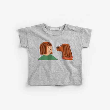 2026 Summer Brand Children Cartoon Printing T-shirt Kids Tops Girls Boys Tee Cotton Short Sleeve Baby T Shirts Basic Clothing