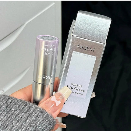 QIBEST Watery Mirror Lip Gloss Long-lasting Moisturizing Easy Wearing Water Glass Lip Glaze Hydrating Sexy Red Lip Tint Makeup