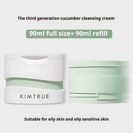 KIMTRUE Mashed Potato Cleanser Cream Makeup Remover Deep Cleansing Face Eyes And Lips Mild Ice Cream Cleansing Oil 90ml
