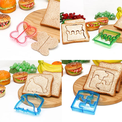 Sandwich Cutters Set for Children Food Cookies Bread Mold Maker Fruit and Vegetable Shapes Cutting Mould Baking Tools for Kids