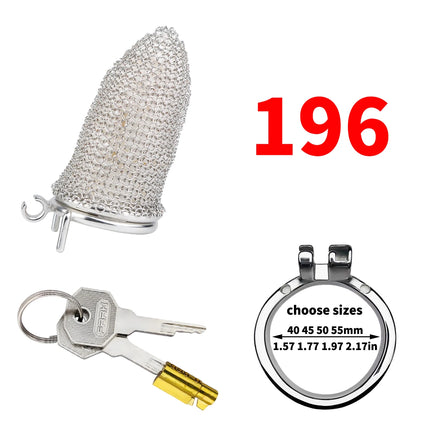 Soft Mesh Stainless Steel Male Chastity Cage Long Hollow Breathable Cock Restraint Device Erotic BDSM Bondage Toys for Men Gay