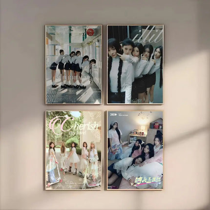 Kpop Band I-ILLIT Poster Trendy And Easy-to-Apply Wall Art Stickers For Home Decor And Dorm Room Walls
