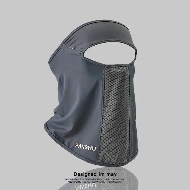 Facial Gini Summer Sports Ear Cord Scarves Mask Neck Protection Anti-UV Ice Silk Sunscreen Mask Face Veil with Eyeglass Hole