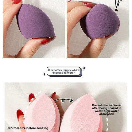 Ultra Soft Bear Beauty Blender 4pcs Set Makeup Sponge Dry Wet Use Water Activated Large Size Non-Powder Eating Puff