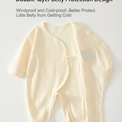 Four Seasons Newborn Baby Boy Girl Romper 100% Pure Cotton Soft Cartoon Bear Bodysuit with Hat