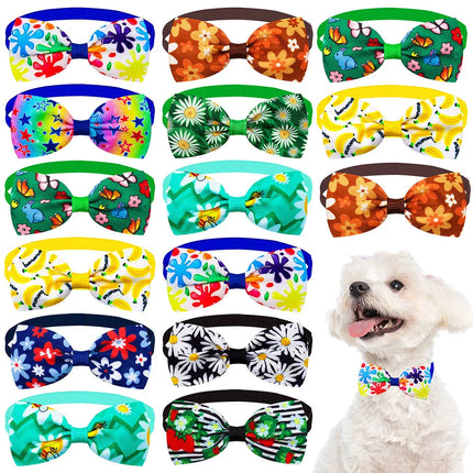 50PCS Summer Small Dog Bow Tie For Dogs Pets Bows For Small Dogs Grooming Hair Bows Pets Accessories For Dogs