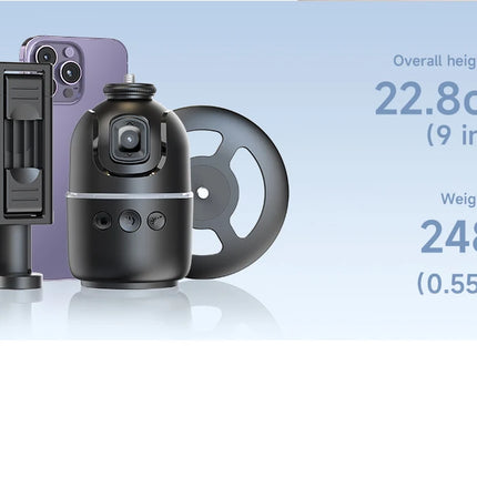 Smart Tracking Tripod for Camera Smartphone,Colorful Light 360 Rotation Follow Focus,Gimbal For Tiktok live photography