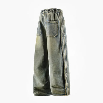 Man Pants Jeans Baggy Jeans Loose Fit Straight Leg High Street Casual Trousers For Men Spring Autumn Trendy Wide Leg