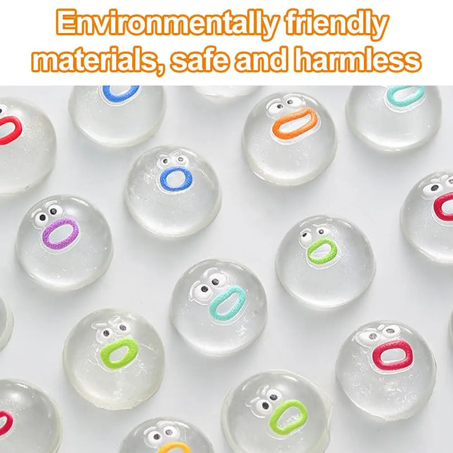 1/10Pcs Mini Squishies Expression Squeeze Fidget Toys Emotion Fidget Poppers Sensory Fidget Toys Cute Desk Accessory Kids Gifts